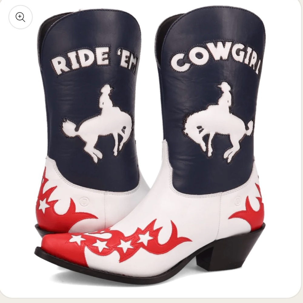 Dingo Women's Red, White, and Blue Cowboy Boots